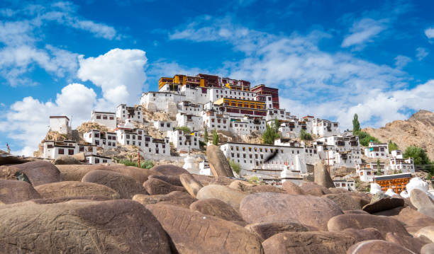Thiksey Monastery Thiksey Monastery ladakh region stock pictures, royalty-free photos & images