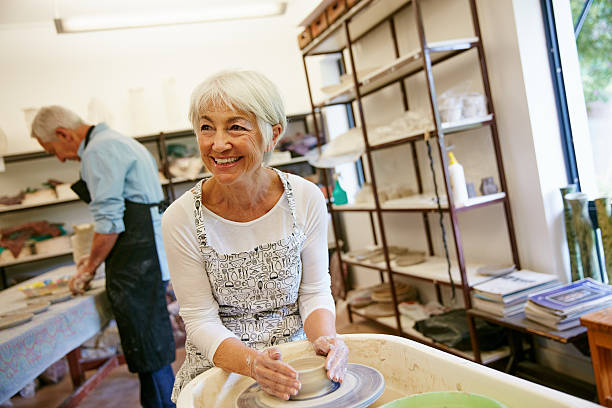 I think I’m getting the hang of this Shot of a senior couple working with ceramics in a workshophttp://195.154.178.81/DATA/i_collage/pu/shoots/806389.jpg pottery stock pictures, royalty-free photos & images