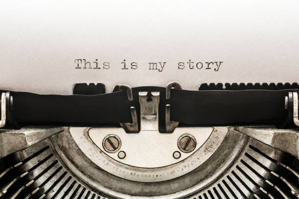 This is my story typed on a vintage typewriter stock photo