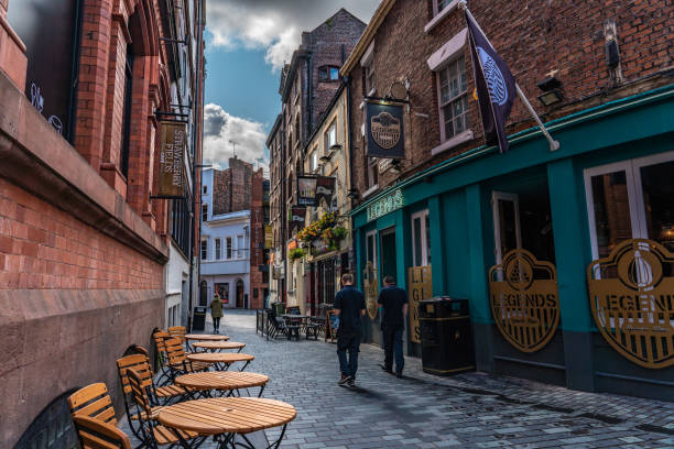 This is the Cavern Quarter in Liverpool stock photo
