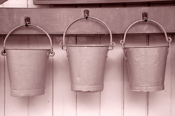 Three Buckets stock photo