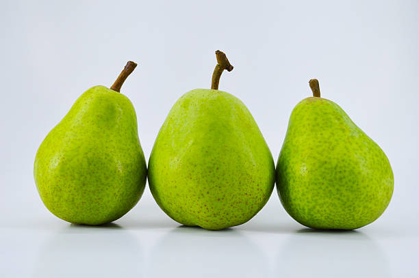 Three chilean pears stock photo