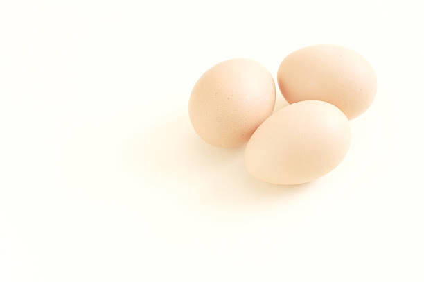 Three eggs stock photo