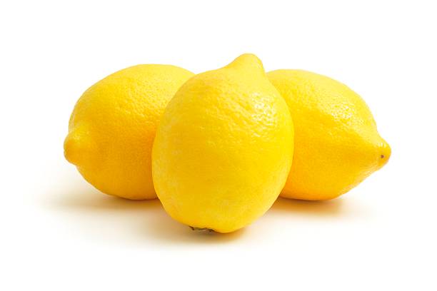 three lemons - citroen stockfoto's en -beelden
