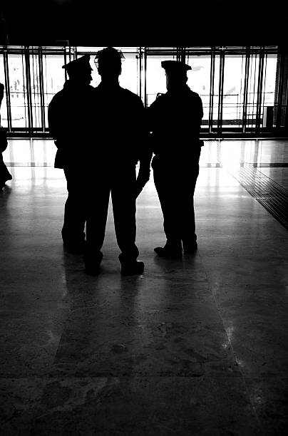 Three Policeman stock photo