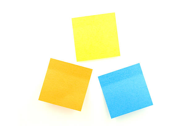 Three Sticky Notes stock photo