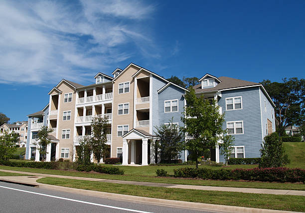 Three Story Condos, Apartments or Townhomes stock photo