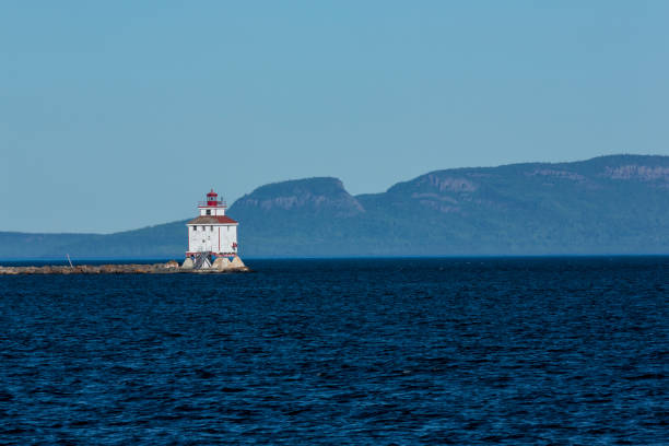 Thunder Bay Lighthouse stock photo