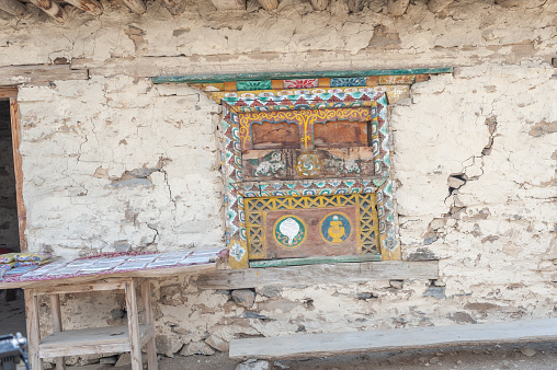 a old Tibetan house in Upper Manang, Nepal