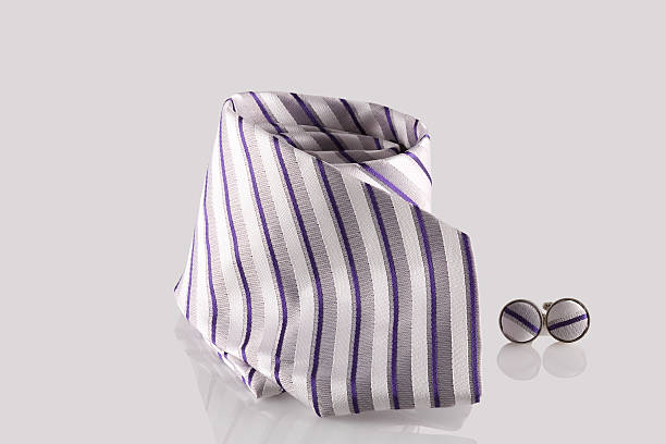tie with cuff links stock photo