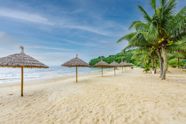 Tien Sa Beach - paradise beach at tropical coast scenery in Da Nang - travel destination in Vietnam stock photo