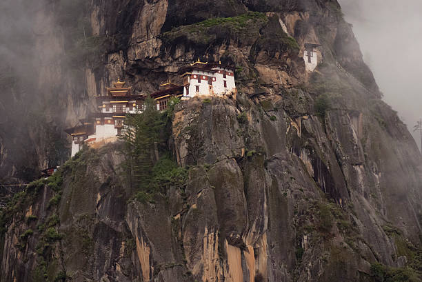 Tiger's Nest Temple in the Mist stock photo