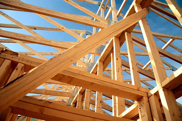 Timber work Home construction half timbered stock pictures, royalty-free photos & images