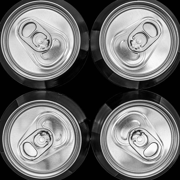 Tin cans stock photo