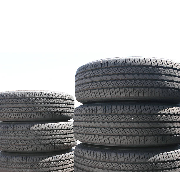 Tire Stacks (isolated) stock photo