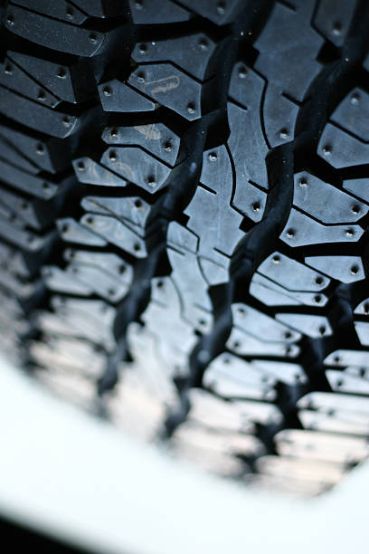 Tire Tread from underneath stock photo