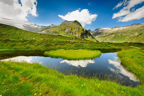 Tirol mountains and lake, Austria stock photo