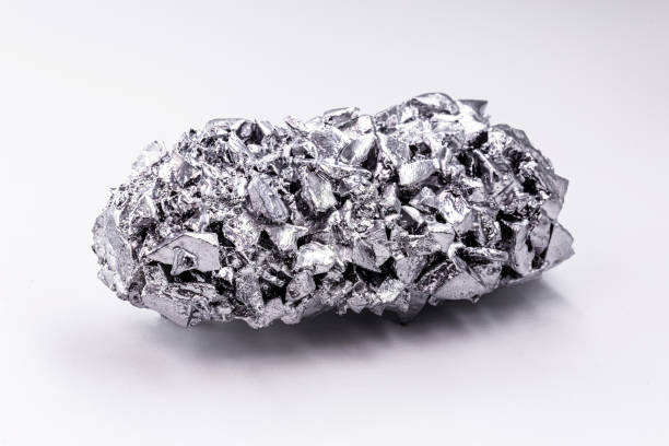 titanium metal alloy, used in industry, super resistant metal stock photo
