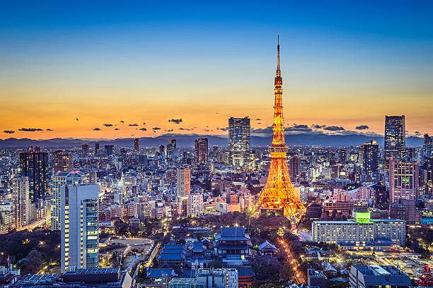 東京の街並み - 港区 東京タワー ストックフォトと画像