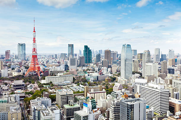 東京,日本 - 港区 東京タワー ストックフォトと画像