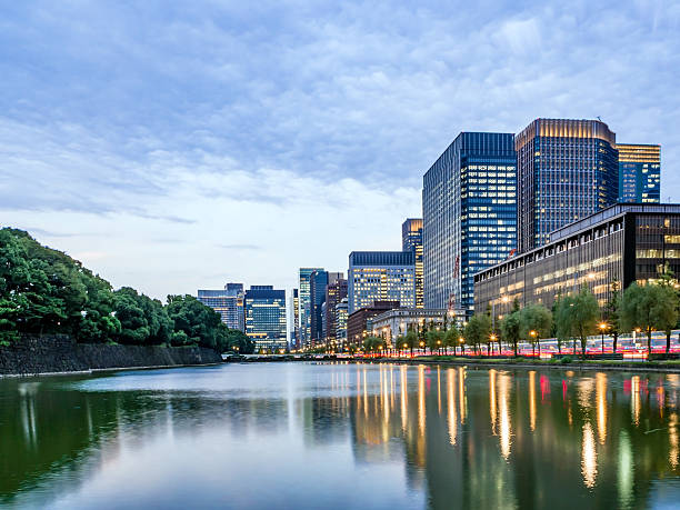 Tokyo Marunouchi buildings in the daytime stock photo