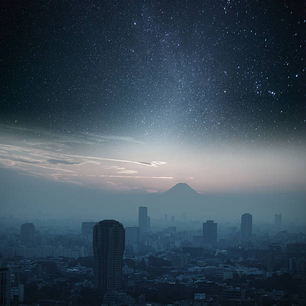 Tokyo without  Night Lights stock photo