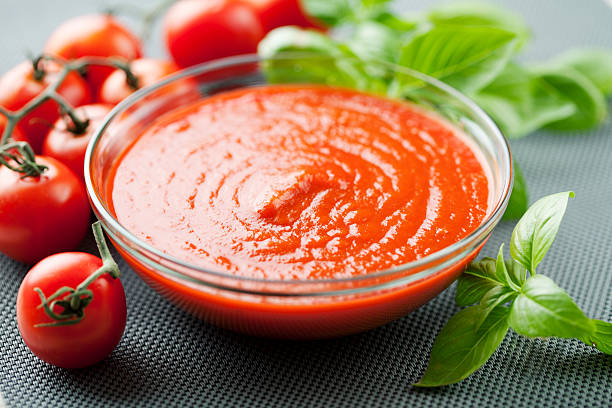 tomato sauce stock photo