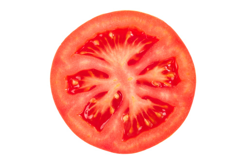 Tomatoes isolate on white background. Tomato half isolated. Tomatoes side view. Whole, cut, slice tomatoes. Clipping path.