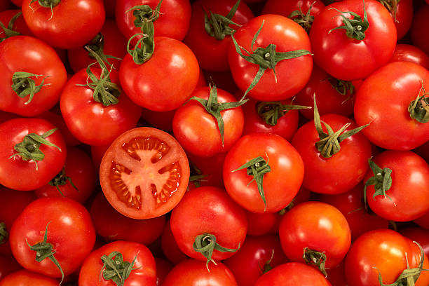 tomatoes - domates stok fotoğraflar ve resimler