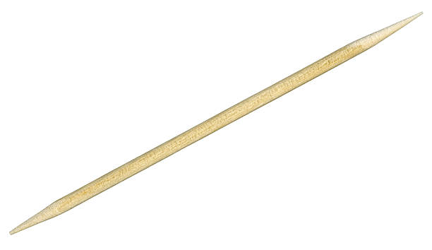 Toothpick isolated with clipping path on white background stock photo