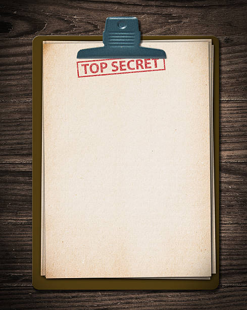 Top secret document. stock photo