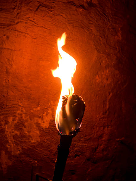 Torch Detail of a torch, a method of lighting old cave photos stock pictures, royalty-free photos & images