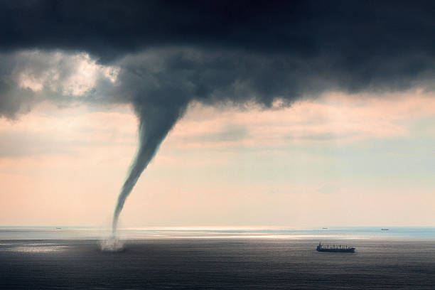 Tornado Sea Tornado on the Sea cyclone stock pictures, royalty-free photos & images