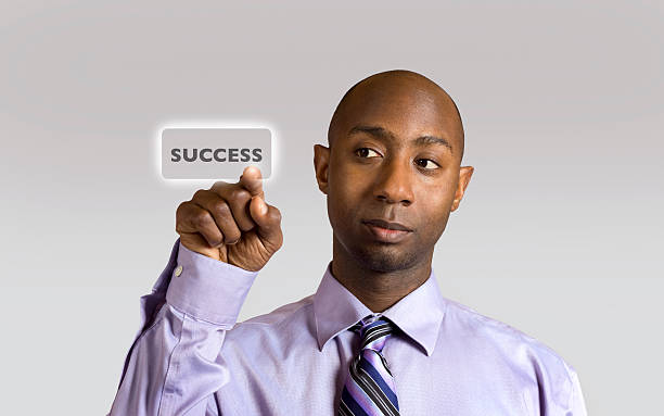 Touch of Success (Concept and Money Series) stock photo