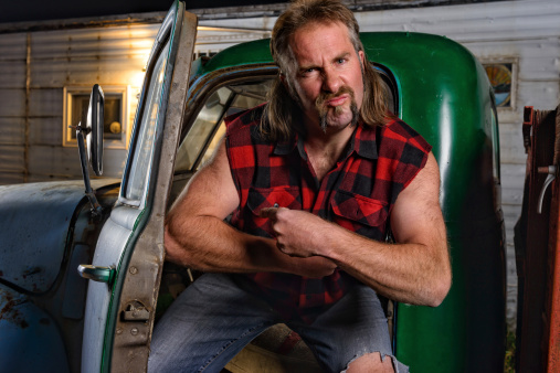 Tough Guy Redneck With Mullet Stock Photo Download Image Tough Guy Redneck With Mullet Stock Photo Download Image