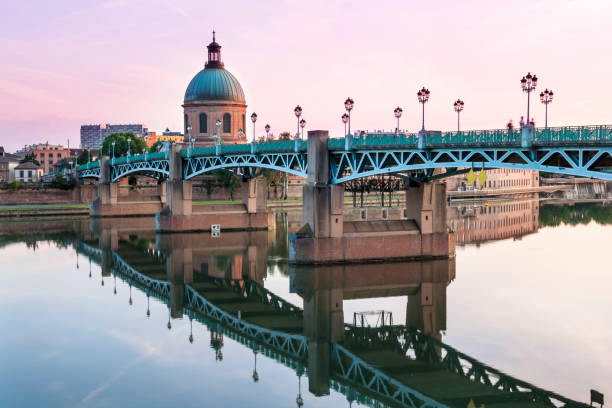 Toulouse at sunset stock photo