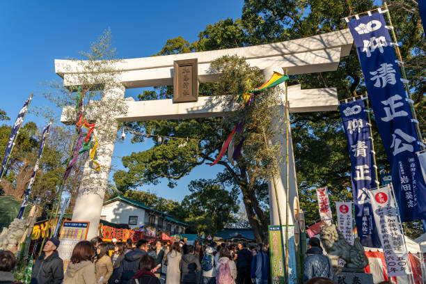 年末年始の加藤神社を訪れる観光客 - 初詣 ストックフォトと画像