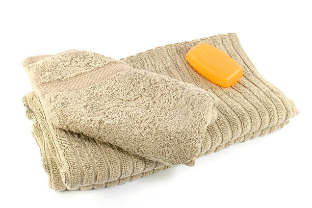 towel and soap stock photo