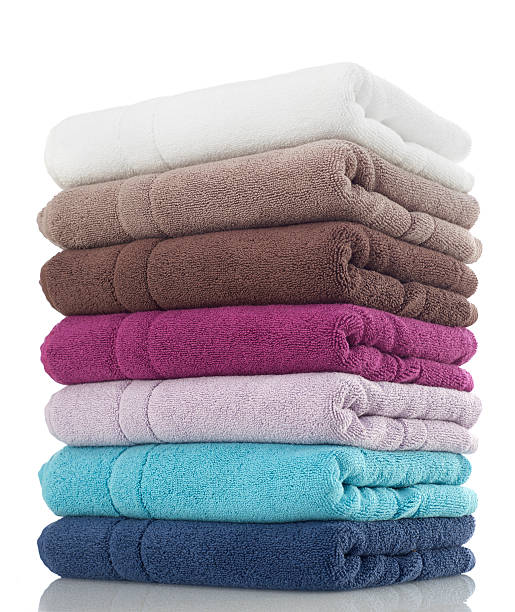 Towels stack stock photo