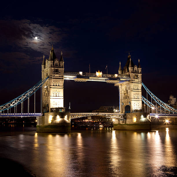 Tower Bridge At Night stock photo
