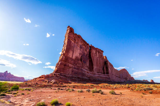 Tower of Babel in Arches National Park Tower of Babel in Arches National Park, Utah entrada sandstone stock pictures, royalty-free photos & images