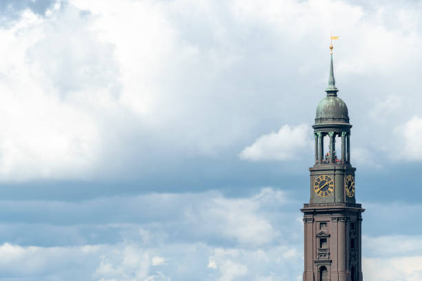 Tower of Michel, Hamburg stock photo