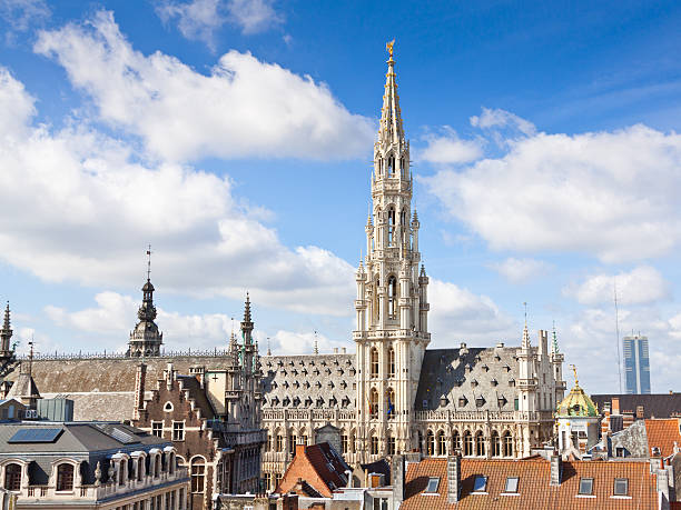 Town Hall (Hotel de Ville), Brussels. stock photo