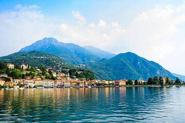 XXXL: Town of Menaggio on Lake Como, Italy stock photo