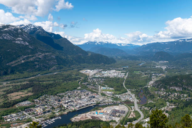 Town of Squamish, BC, Canada stock photo