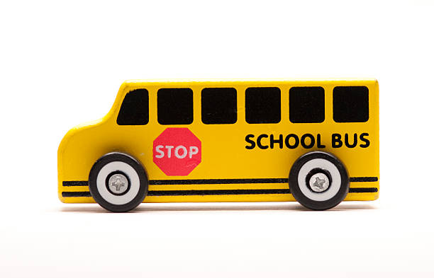 Toy School Bus Macro stock photo