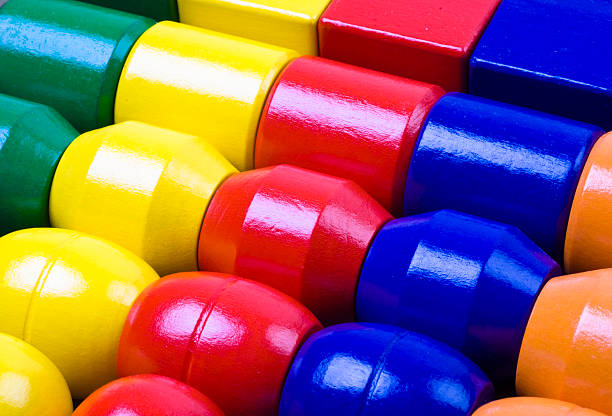 Toy Wooden Beads stock photo