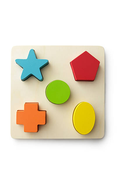 toys: shape puzzle - blok vorm stockfoto's en -beelden