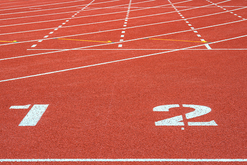 Track Lane Numbers Stock Photo - Download Image Now - iStock