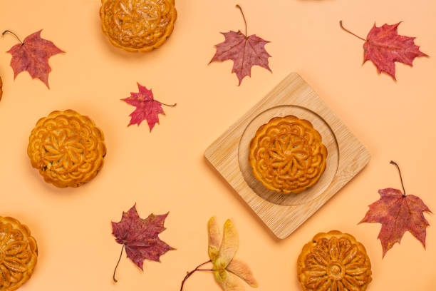 Traditional Chinese mooncakes stock photo